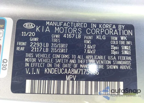 2021 Kia Seltos S z USA, uszkodzony, nr VIN KNDEUCAA8M7175466